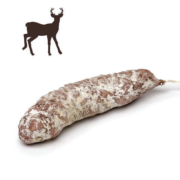 "Saucisson sec artisanal d'Auvergne au Chevreuil "