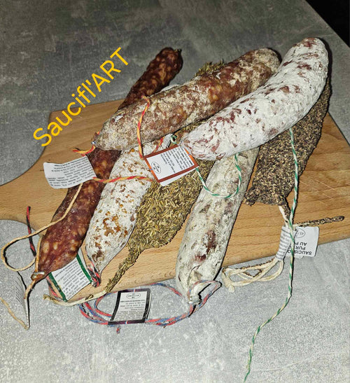 "Lot de 6 saucissons secs d'Auvergne"