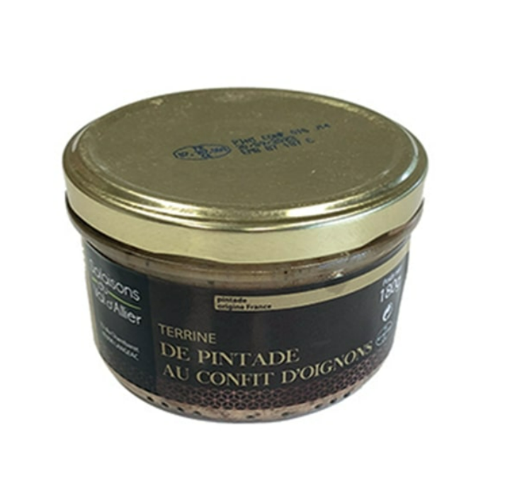 "Terrine de pintade au confit d'oignons"